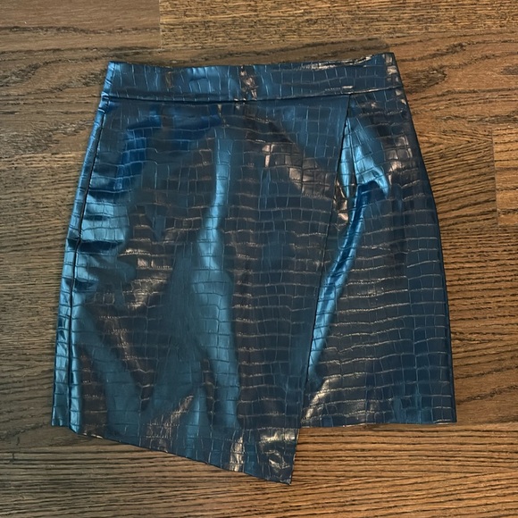 Porridge Faux-Leather Skirt - Picture 1 of 5